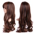 thumbnail image 2 of Perruque Longue Synthétique Bouclée avec Frange Cheveux Courts Perruques Résistantes à la Chaleur Perruque Complète Tête Complète pour Femmes Blond Mèches, 2 of 4