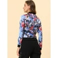 thumbnail image 6 of INSPIRE CHIC Women's Bomber Jacket Slim Fit Lightweight Zip Up Jacket L Blue, 6 of 8