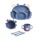 thumbnail image 1 of Children's Cutlery Plate Set Cartoon Cute Drop Resistant Easy to Clean Children Dinnerware Sets for Toddlers Crab Blue, 1 of 2