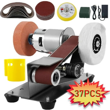 3-In-1 Mini Belt Sander - 15 Degree Knife Sharpener Electric Bench Grinder Sanding Machine