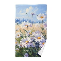 Daisy Flowers Cotton Face Towels Soft Hand Towel Absorbent Bathroom Towel for Kitchen Hotel Decoration