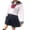 White, variant on LUOGENLI Girls Summer Outfits Size 7/8 Athletic Summer Sailor Dress Japanese High School Skirt Outfits Full Sets for Girls Girls 4th of July Outfit Size 12 XL