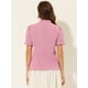 thumbnail image 4 of Top Elegante De BluDe ManCorDe OficiDe Las Camisas Del Cuello De PajariDe Las Mujeres RoProfundo XS, 4 of 5