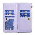 thumbnail image 2 of Allytech Wallet Case for Apple iPhone 12 / iPhone 12 Pro - Premium Faux Leather TPU Inner Cards Slots Zipper Wallet Stand Shockproof Case for Apple iPhone 12 Pro/ iPhone 12 - Purple, 2 of 6