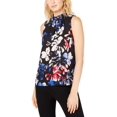 thumbnail image 1 of Nine West Womens Floral Print Mock Neck Blouse, 1 of 1