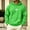 Green, variant on Men's Oversized Drop-Shoulder Hooded Pullover, Mini Cloud Chest Graphic, Soft Brushed Fleece for Neighborhood Meets Blue XXL