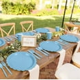 thumbnail image 4 of Inadays 175Pcs Disposable Party Supplies Includes Blue Paper Plates Cup Napkins Forks Spoons Knives, Dinnerware Set for Garden Party Birthday BBQ Baby Shower Wedding, Serve 25 Guests, 4 of 7