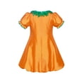 thumbnail image 4 of Girls Dress Pumpkin Costume Halloween Trick Treat Party 4 Years, 4 of 6
