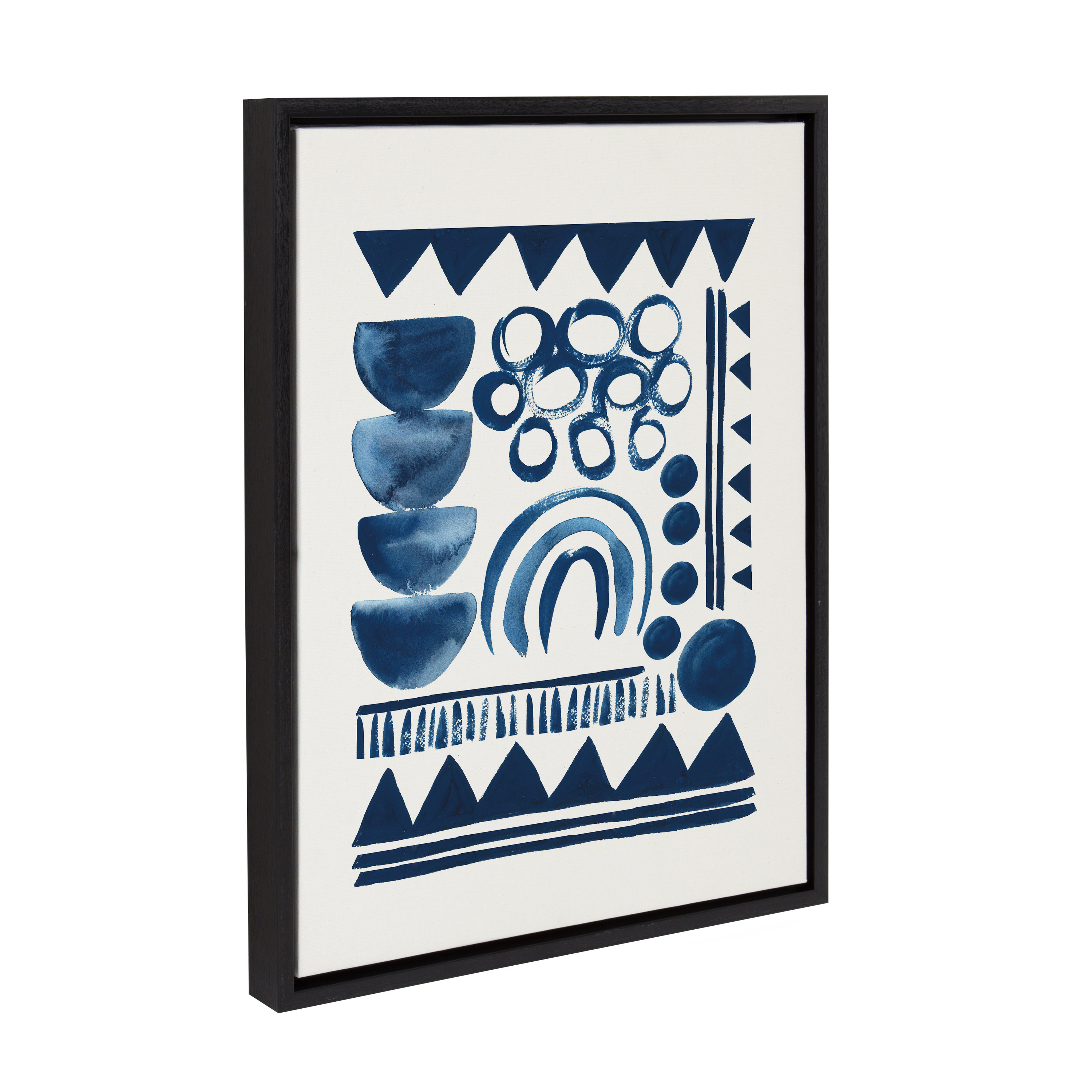 Kate and Laurel Abstract Framed Canvas Art Print, 18" x 24"