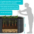 thumbnail image 4 of Sunnydaze 62.5" x 32" x 32" Oval Dark Gray Steel Stackable Raised Garden Bed, 4 of 11