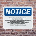 thumbnail image 4 of (2 Pack) Flammable Or Combustible Liquids Vapors OSHA Notice Sign 10 Inch X 7 Inch Plastic Sign, Weather Resistant, UV Protected for Workplace, Business, and Construction Site, Made in, 4 of 8