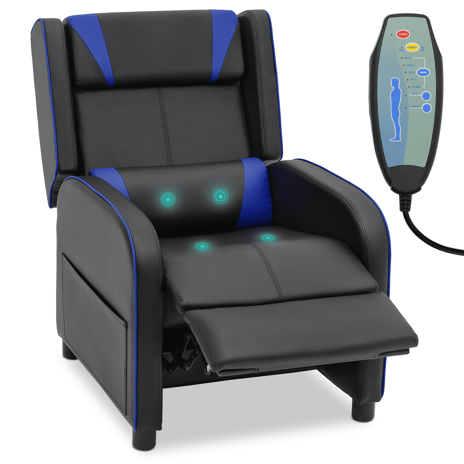 MoNiBloom Massage Gaming Recliner Chair with Remote, Video Game