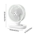 thumbnail image 3 of Gnmfd USB Desktop Hanging Fan 8" Brushless Motor Digital Display Small Fan for Office Home Cooling Air Circulation Wall Mount Adjustable 360° Rotation LED Lights for Room Ambient, 3 of 6