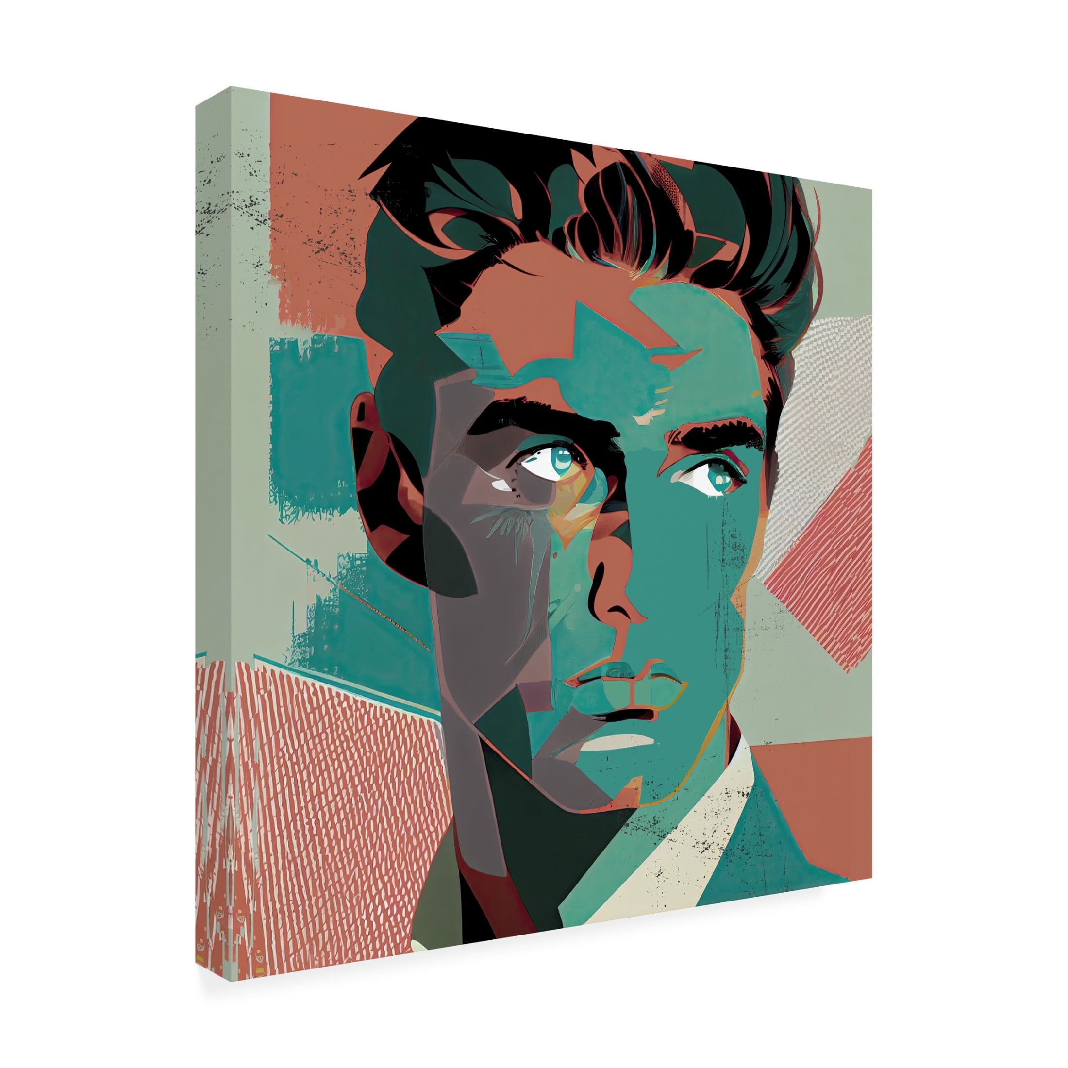 Canvas Wall Art - Sasha 'Pop Tech Glam IV' Wall Art for Living Room, Bedroom, or Office Décor by Trademark Fine Art - 24 x 24 Inches