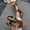 Black, variant on Women's Cut Out Leather Wedge Sandals Open Toe Ankle Strap Casual Slingback Sandals Orange 6.5(38)