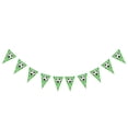 thumbnail image 1 of FELTECHELECTR Decoraciones de cumpleaños de fútbol, suministros para fiestas, banderines con temática deportiva, juego de guirnaldas (verde), 1 of 7