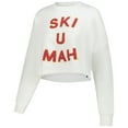 thumbnail image 2 of Women's Minnesota Golden Gophers Gameday Social White Raw Edge Boxy Cropped Sweatshirt, 2 of 5