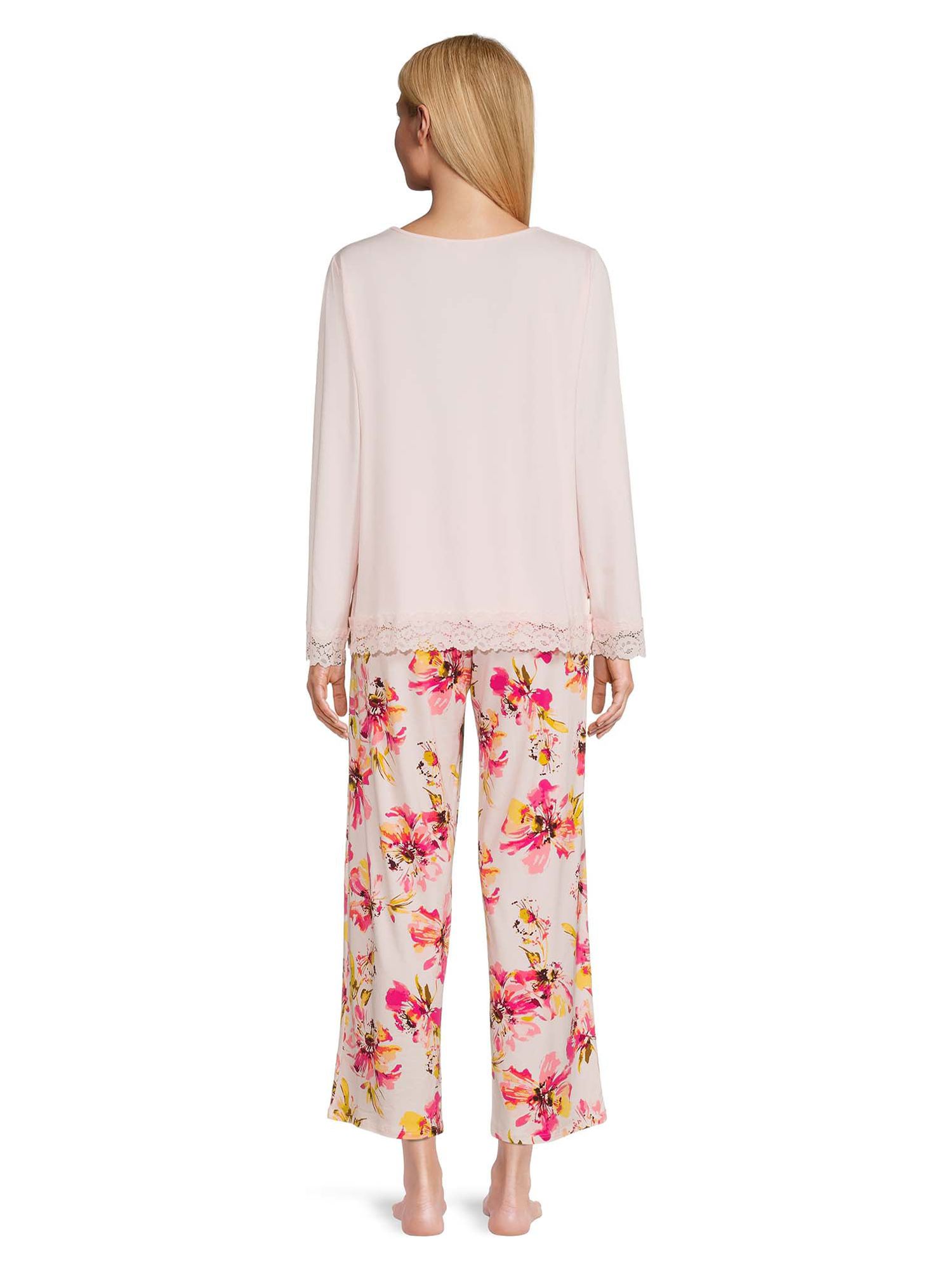 The Pioneer Woman Long Sleeve Top with Lace and Pants Pajama Set, 2-Piece, Women's - image 4 of 6