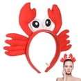 thumbnail image 3 of Bandas de pelo de felpa de cangrejo rojo Diadema de cangrejo de ojo grande creativo Aros de pelo adorables Tocado decorativo Favores divertidos Suministros Adornos, 3 of 6