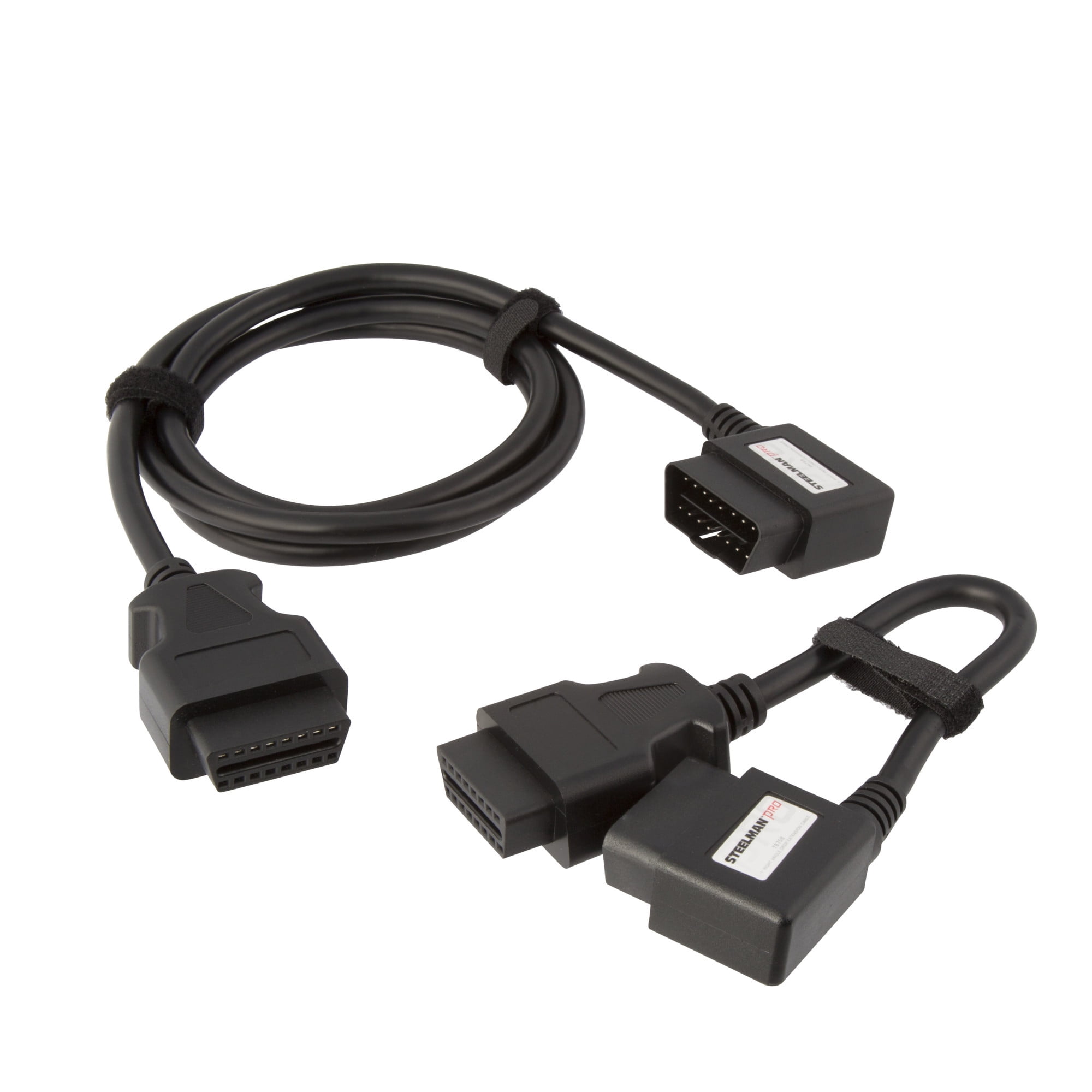 STEELMAN PRO 78757 2Piece Right Angle OBDII Extension Cable Set