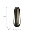 thumbnail image 5 of Metal Aluminum Vase - Glam Open Frame Modern Decorative Flower Holder for Home, Office, Bedroom, Living Room - 18" Black, 5 of 12