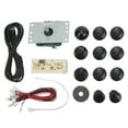 thumbnail image 1 of Controlador USB DIY para computadora, joysticks de bola ovalada con chip de control para juegos arcade, color negro, 1 of 14