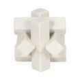 thumbnail image 6 of Marble Geometric Orb Sculpture for Home and Office Decor - Intersecting Accent for Bathroom, Living Room, Mantel, and Shelf - Stone Centerpiece Ornament for Coffee Table Decor - 4", White, 6 of 13