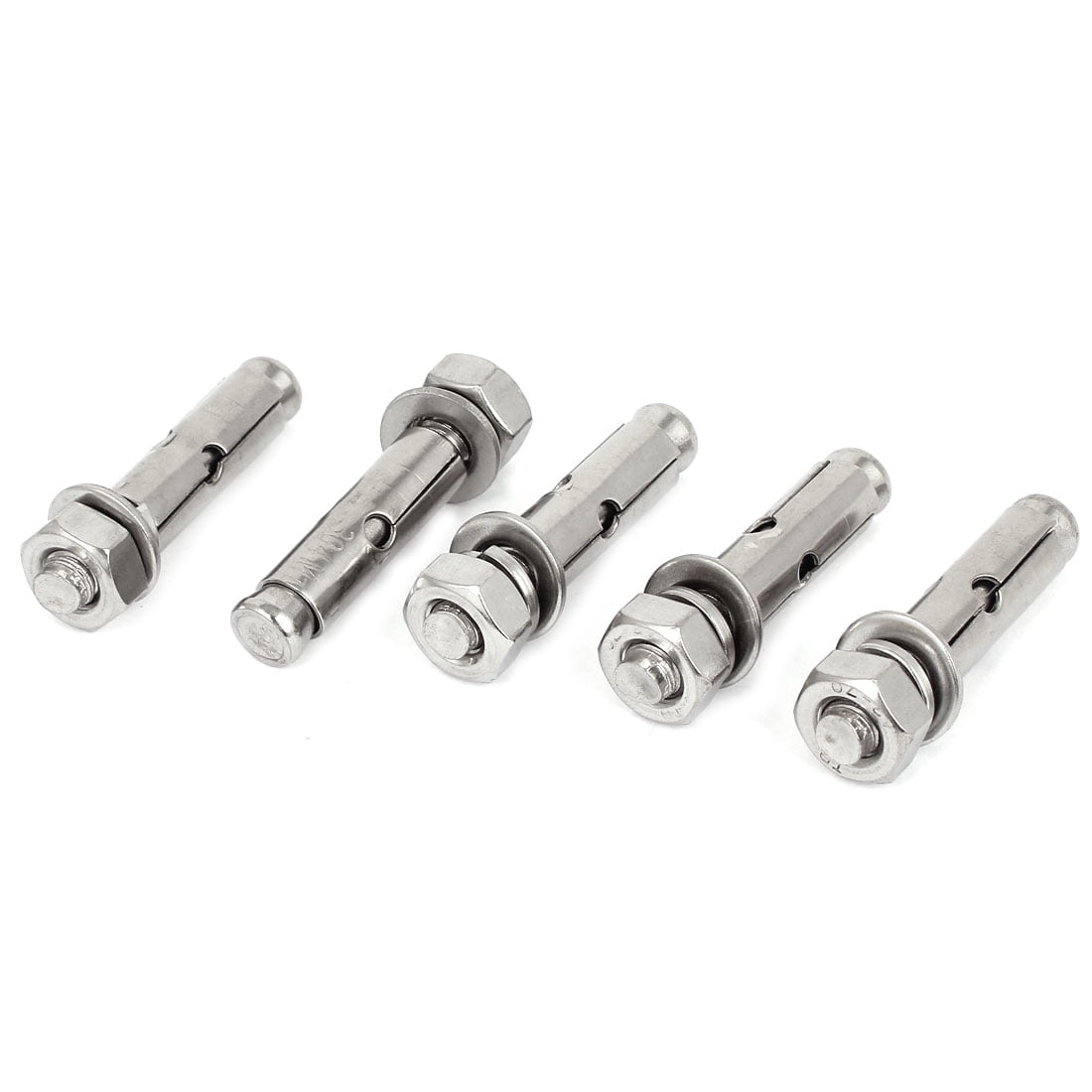 5 Pcs M10x60mm Stainless Steel Hex Nut Sleeve Expansion Anchor Bolts