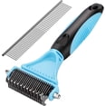 thumbnail image 1 of Peine para perros, peine para gatos, cepillo para eliminar el pelo de mascotas: elimina el 95 % del pelo muerto y los nudos, cepillo de aseo, desenredante profesional para pelo largo/corto., 1 of 5