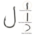 thumbnail image 4 of Uxcell 3# 0.24" J Shape High Carbon Steel Claw Fish Catfish Hooks with Barbs, Black 100 Pack, 4 of 5
