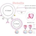 thumbnail image 3 of Conjunto de joyas Yashi para niñas collar pulsera pendientes anillo sirena, 3 of 5