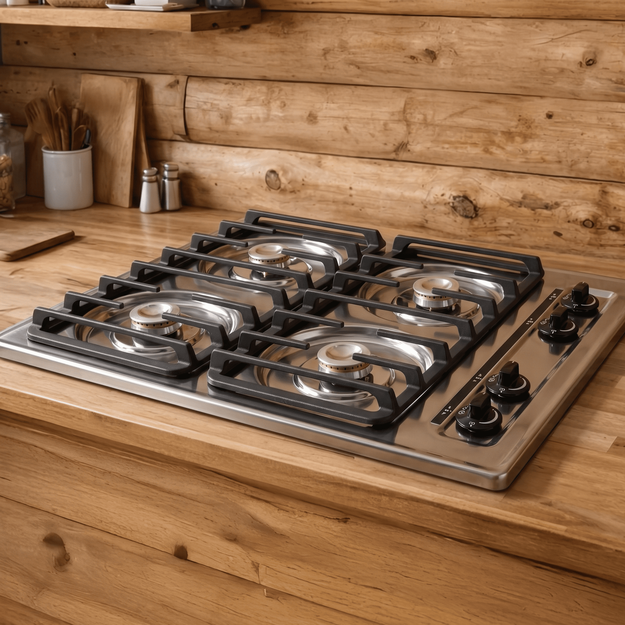 Summit 24 Inch Gas Cooktop, 4 Burners, Battery Start, 115V-3, Stainless Steel - ZNL03IP