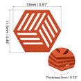 thumbnail image 2 of Uxcell Felt Coasters, Hexagon Mat Pad Coaster for Drink Cup Pot Bowl Vase, Orange 12 Pack, 2 of 5