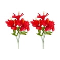 thumbnail image 2 of Faux Silk Hibiscus Flowers Artificial Tropical Flower Stems Table Centerpiece for Vase Wedding Home Decor 2-Pack Red, 2 of 7