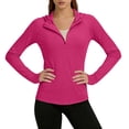 thumbnail image 4 of Women's UPF 50+ Sun Protection Hoodie Lightweight Half Zipper Long Sleeve Shirts with Pockets Outdoor Running Hiking Wear, 4 of 7