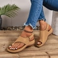 thumbnail image 3 of Dakaela Orthopedic Wedge Sandals for Women Comfortable Walking Dressy Slides 2026 Ladies Platform Slingback Casual Shoes Indoor Outdoor Beige 6, 3 of 9