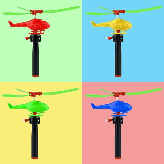 4 PCS Flying Helicopter Toys, Easy to Operate 360° Rotating Airplane Toys for Kids, Perfect Bulk Party Supplies & Goodie Bag Stuffers, Ideal Classroom Prizes and Pinata Fillers for Boys & Girls