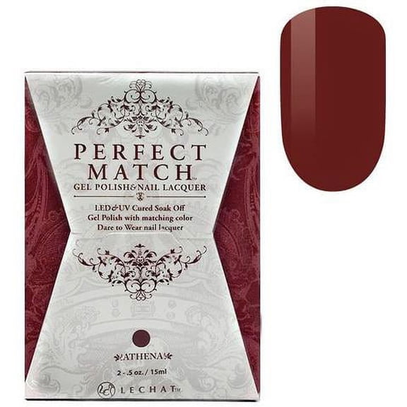 LECHAT - Perfect Match Pair of Soak off Gel   Matching Nail Polish, PMS207 Athena