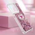 thumbnail image 4 of CCSmall for Motorola G 5G 2025 Case Clear Glitter Bling for Women, Flowing Liquid Quicksand Sparkly Cover with Diamond Ring Kickstand Case for Moto G 2025 LSZ Rose Gold, 4 of 7