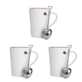 thumbnail image 3 of Naiovety Tea Infuser Stainless Steel Mesh Reusable Leaves Shaped Strainer with Loose Drip Brewing Herbal Handle Spice Mug Filter PC 1 3piezas Naiovety CBP018273, 3 of 6