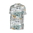 thumbnail image 2 of Balery The World Map with Cartoon Animals Baseball Jersey for Men Casual Button Down Shirts Short Sleeve Active Team Sports Uniform-Medium, 2 of 9