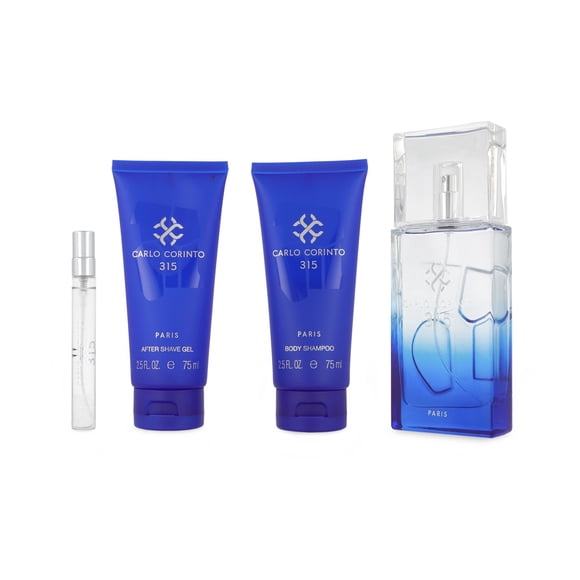SET CARLO CORINTO 315 4PZS 100ML EDT SPRAY/ 75ML BODY SHAMPOO/ AFTER SHAVE 75ML/ 10ML EDT SPRAY