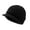 Black, variant on Hats Outdoor Winter Beanie W/Visor & Earflaps for Men Fleece Scarf Set Adjustable Sun Hat Cap