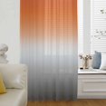 thumbnail image 6 of Burnt Orange Gray Ombre Sheer Curtains 45 Inches Long, Modern Gradient Abstract Art Light Filering Curtains, Breathable Simi Curtain Privacy Drapes for Kitchen Bathroom Small Window Treatment, 6 of 9