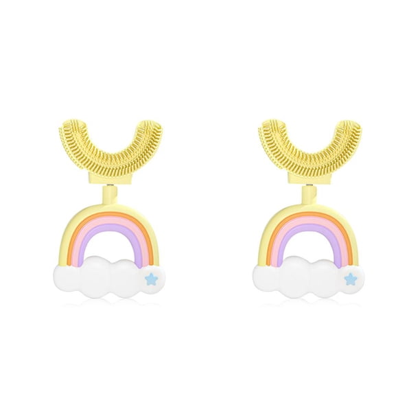 Yuarrent Cepillo de para niños en forma de U 2-6 años de edad Boca completa Cepillo de de bebé de doble cara Limpieza Cuidado personal Type2 NO2 Yuarrent CBP188380