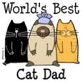 thumbnail image 3 of CafePress - World's Best Cat Dad White T Shirt - Men's White Classic Cotton T-Shirts, 3 of 4