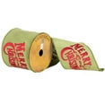 thumbnail image 1 of Vickerman Q172143 4 in. x 10 Yard Red & Green Embroidery Merry Christmas Wired Ribbon, 1 of 1
