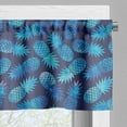 thumbnail image 5 of Ambesonne Pastel Valance & Curtain, Tropical Pineapple Blue, 55"x36", Dark Blue Pale Blue, 5 of 6
