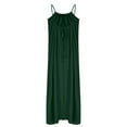 thumbnail image 6 of cocolona Womens Summer Camisole Maxi Dress Casual Solid Color Crew Neck Sleeveless Backless Long Dress Vacation Beach Sundress, 6 of 7