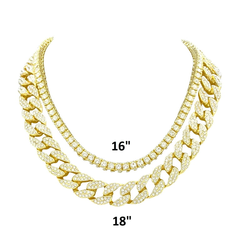 Adjustable cuban link choker top